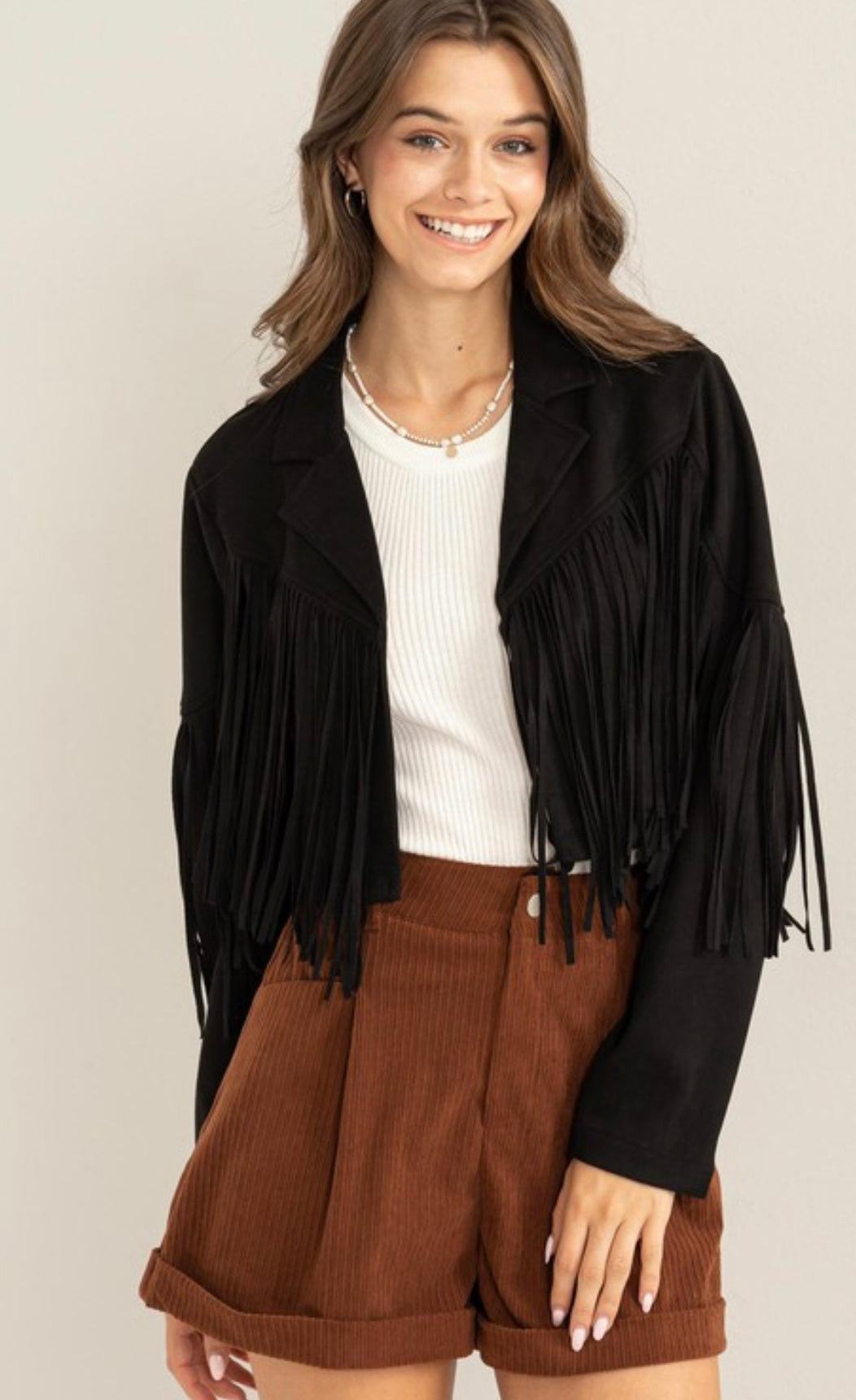 Black Fringe Bolero